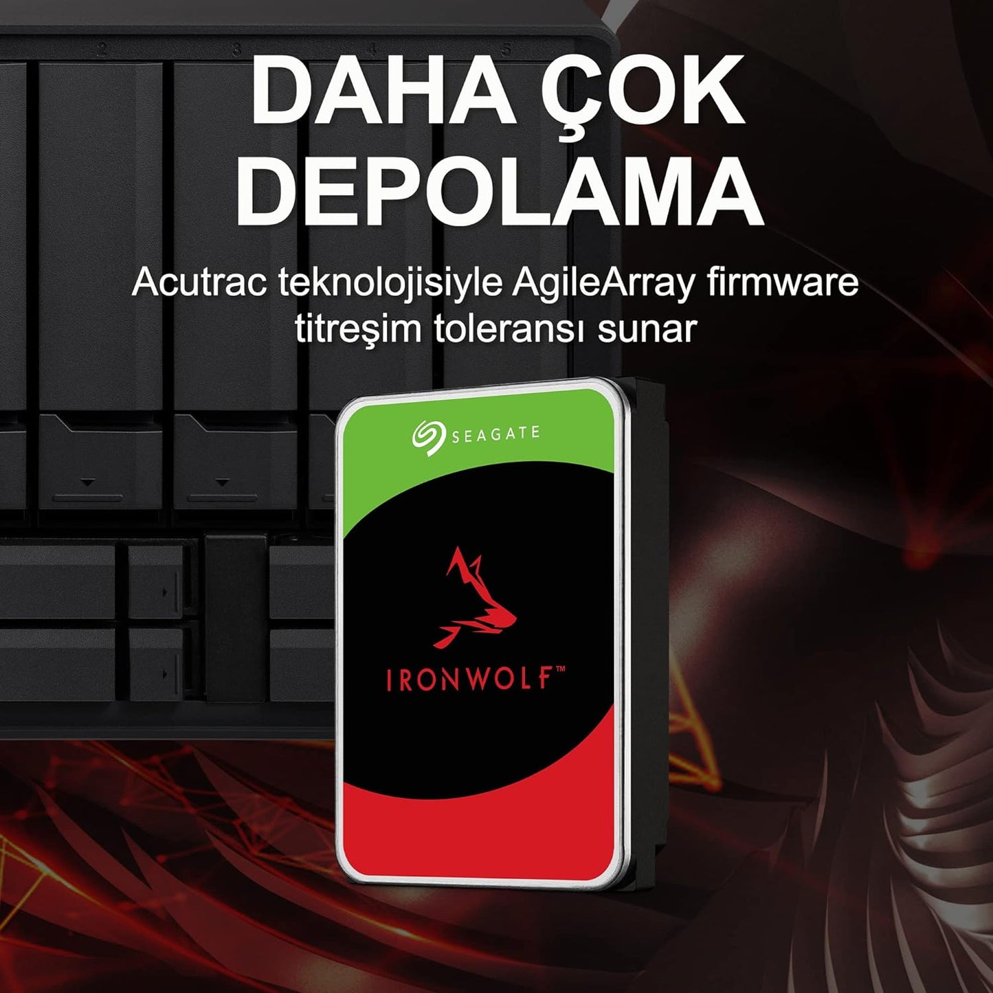 SEAGATE ST8000VN004 IRONWOLF 3.5" 8TB 7200rpm 256mb Sata 7/24 NAS Harddisk