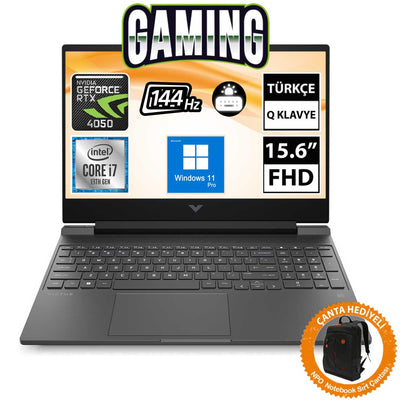 HP Victus 15-FA1057NT 8U849EA i7-13700H 16GB 512SSD RTX4050 15.6" FullHD FreeDOS Dizüstü Bilgisayar
