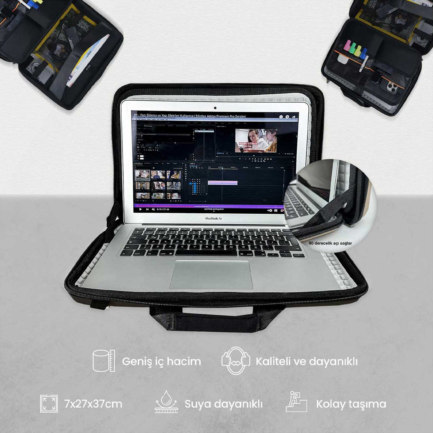 NPO Apex 14" Macbook ve Ipad Uyumlu,Ultra Korumalı ProBag Notebook Çantası-Siyah OUTLET