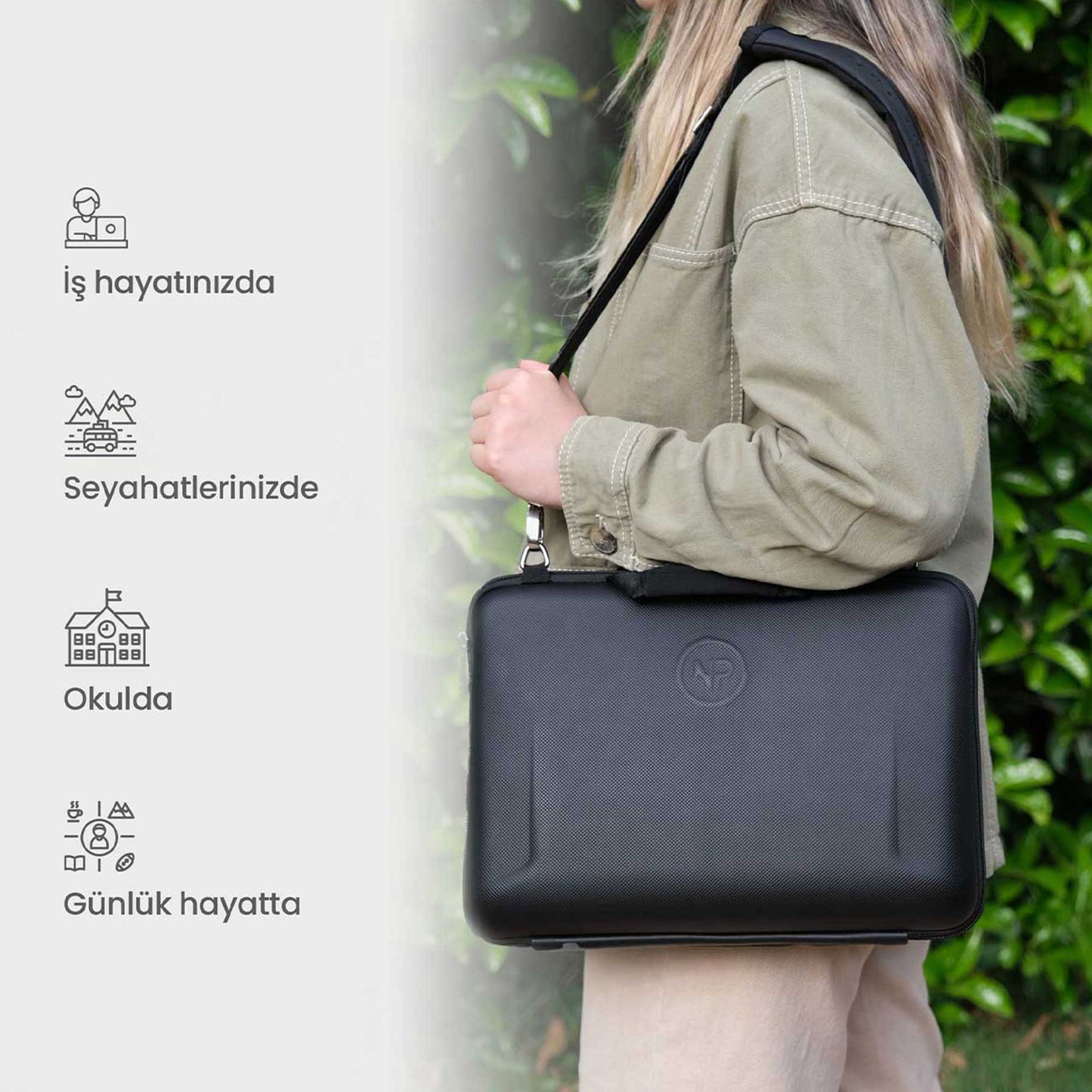 NPO Apex 14" Macbook ve Ipad Uyumlu,Ultra Korumalı ProBag Notebook Çantası-Siyah OUTLET