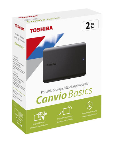 Toshiba 2TB Canvio Basic 2.5" Gen1 USB 3.2 Harici Harddisk (HDTB520EK3AA)