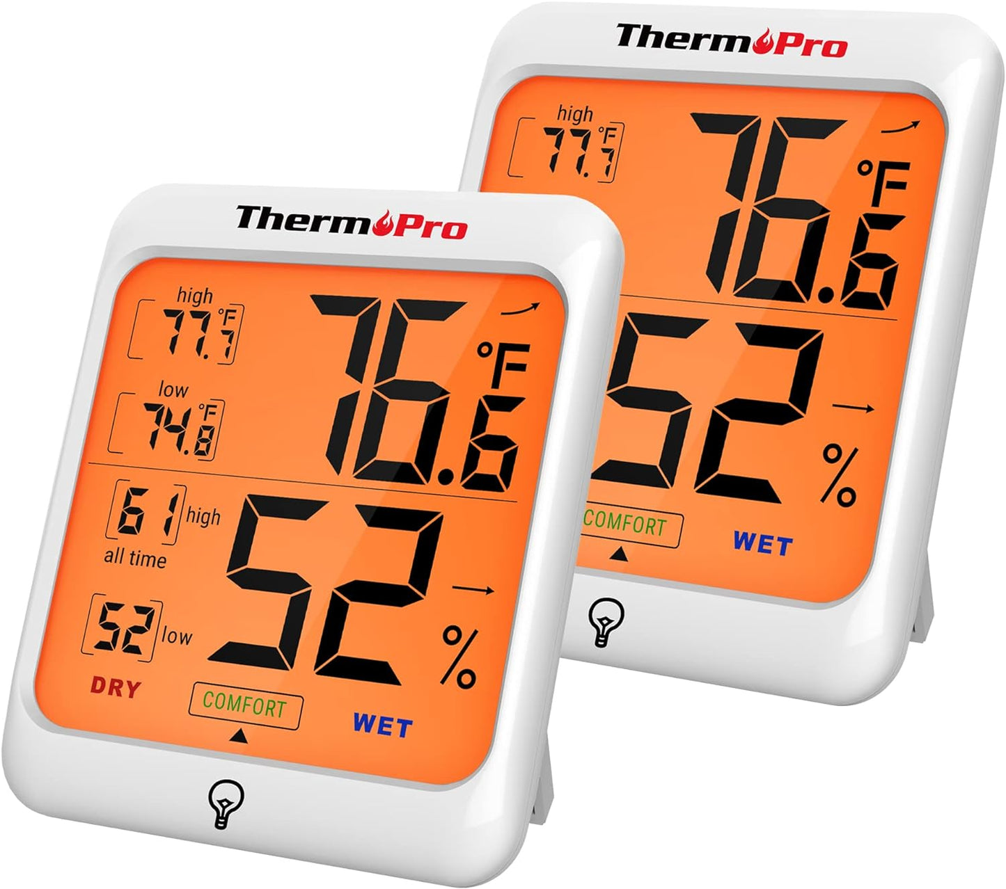 ThermoPro TP53 Termometre İç Mekan Dijital Sıcaklık ve Nem Ölçer