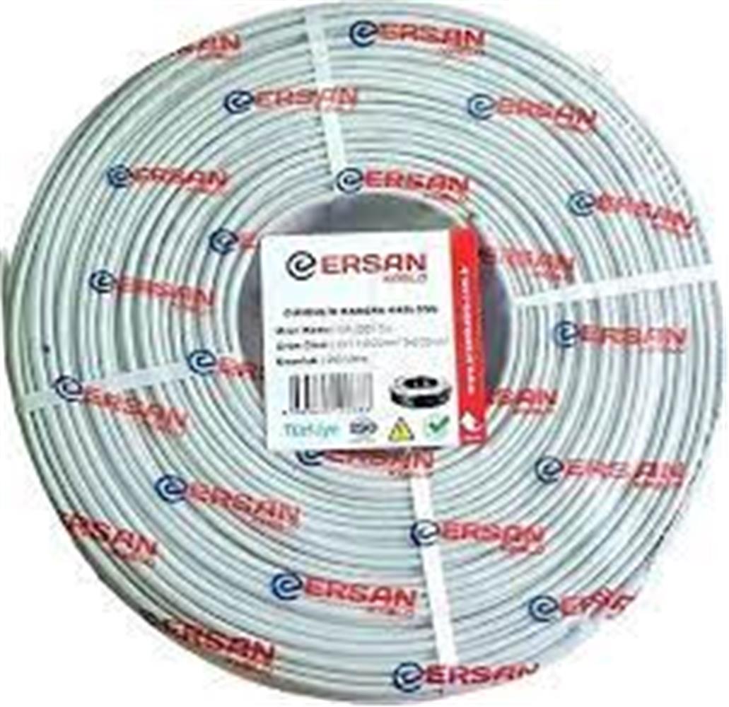 ERSAN ER-2201CU 2+1 1x0,22 mini Coax 2x0,22mm 100 metre CCTV Kamera Kablosu