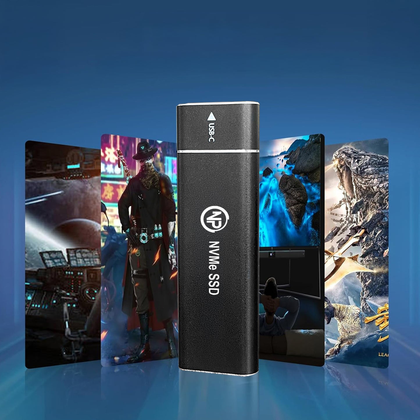 NPO DK02 NVMe M.2 USB-A/Type-C Kablolu Taşınabilir Harici SSD