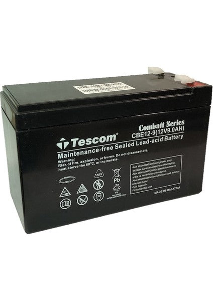 Tescom Combatt Cbl12-7e 12v 9ah Tam Bakimsiz Kuru Aku