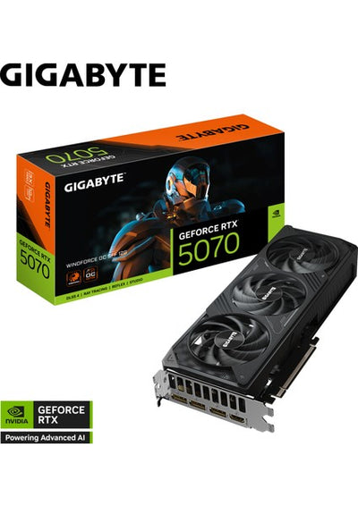 GIGABYTE GV-N5070WF3OC-12GD WINDFORCE OC SFF 12GB Geforce RTX5070 GDDR7 192bit HDMI 3xDP 16x Ekran Kartı