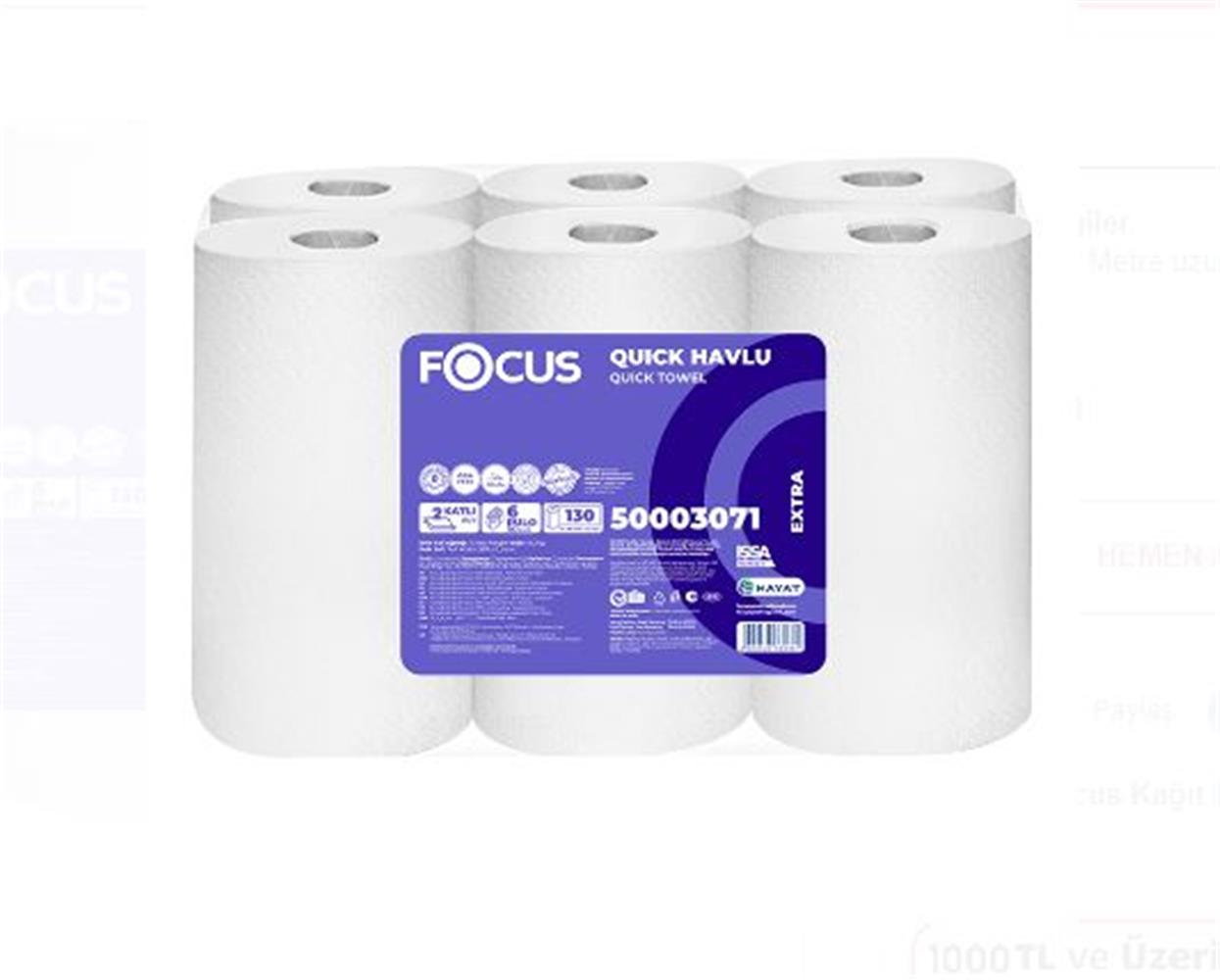 Focus 50003071 Extra Jumbo Hareketli Havlu 130 Metre 1x6