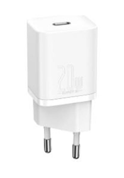 Baseus 20W Super Si Hızlı Şarj Cihazı - Type-C PD QC Beyaz