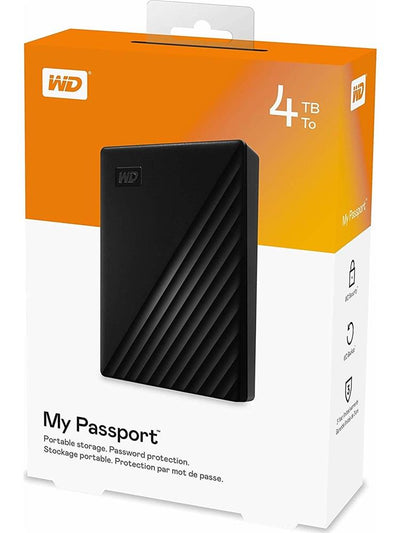 Wd 4Tb My Passport WDBPKJ0040BBK-WESN 2.5" USB 3.2 Siyah Harici Harddisk