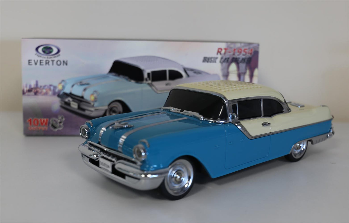 EVERTON RT-1954 Turkuaz Arabalı Bluetooth Fm-Usb-Tf-Aux Şarjlı Nostaljik Radyo