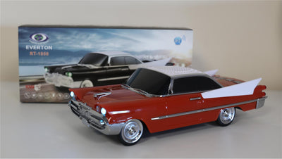 EVERTON RT-1950 Kırmızı Bluetooth Fm-Usb-Tf-Aux Şarjlı Nostaljik Radyo