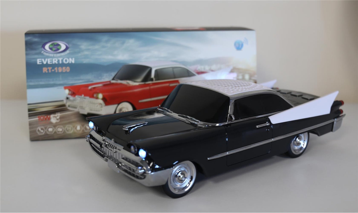 EVERTON RT-1950 Siyah Arabalı  Bluetooth Fm-Usb-Tf-Aux Şarjlı Nostaljik Radyo