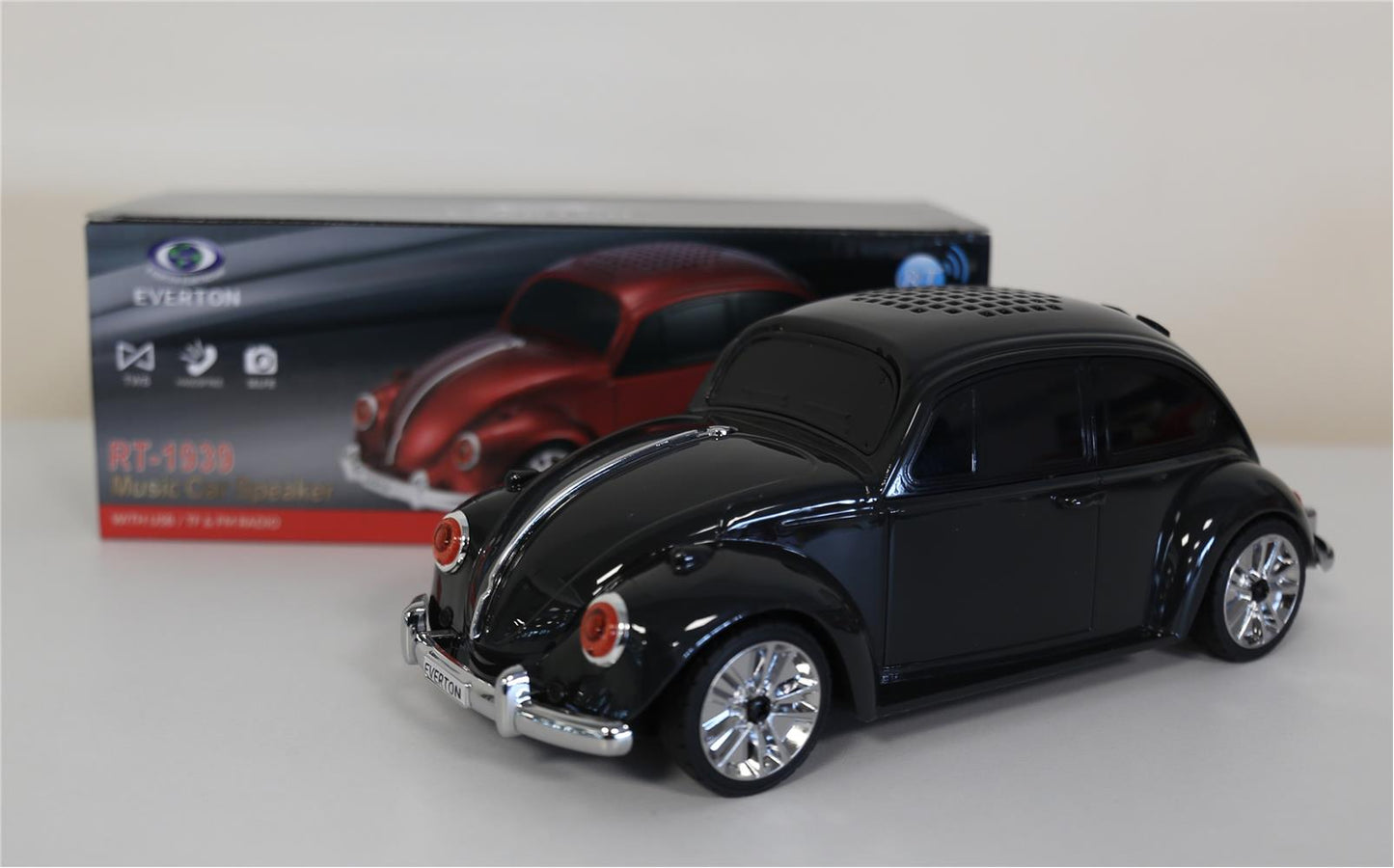 EVERTON RT-1939 Siyah Arabalı Bluetooth Fm-Usb-Tf-Aux Şarjlı Nostaljik Radyo