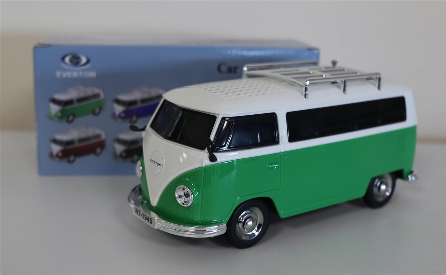 EVERTON RT-1945 Yeşil Arabalı Bluetooth Fm-Usb-Tf-Aux Şarjlı Nostaljik Radyo