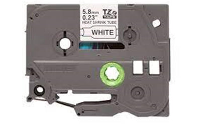 Brother P-Touch HSE-231 12 mm Beyaz Üzerıne Sıyah Isı ile Daralan Laminasyonlu Etiket