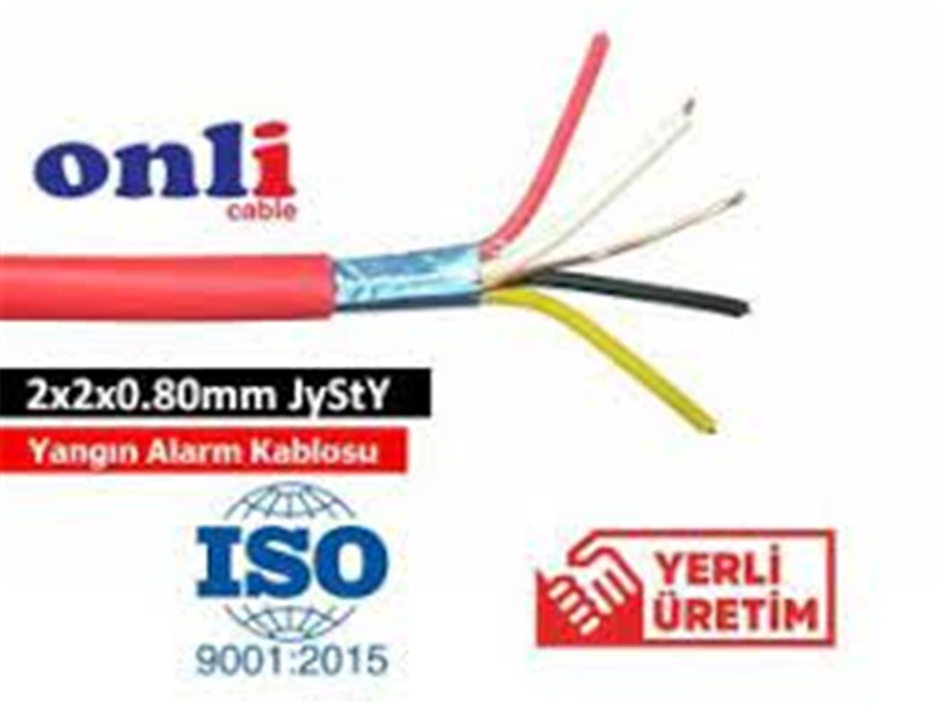 Ersan 2x2x0,80mm JE-H (St) H Bd (CU-HFFR) 100 metre Yangın Alarm Kablosu