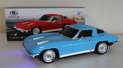 EVERTON RT-1956 Mavi (Blue) Arabalı Bluetooth Fm-Usb-Tf-Aux Şarjlı Nostaljik Radyo