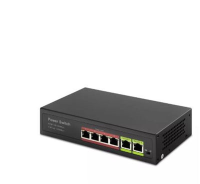 HADRON HD04 POE SWITCH 2UPLINK 4+2 10-100 MBPS 4PORT