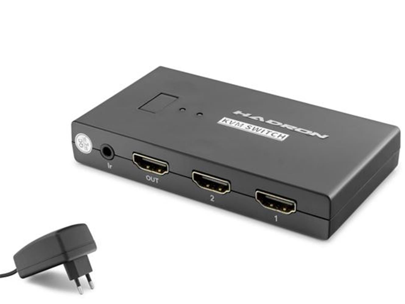 Hadron Hdx1373 2 Port + 4- Hdmi Kvm Switch Usb Hdmi Kablolu Siyah