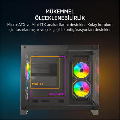 James Donkey Stark S700 750W Siyah Gaming Kasa