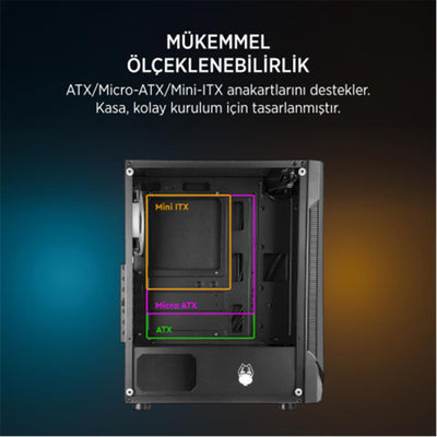 James Donkey Helix H800 4XRBW ATX 550W Gaming Kasa