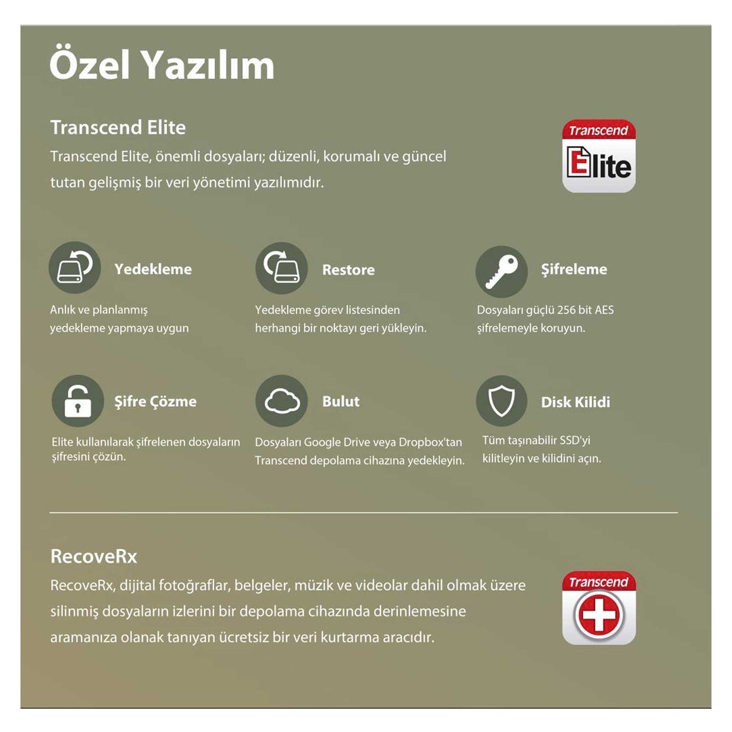 Transcend TS2TSJ25M3G 2TB 2.5" USB 3.1 StoreJet M3 Antişok Slim Taşınabilir Disk