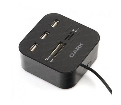 DARK DK-AC-UCR202 Çoklu Yapı USB 2.0 + 3 USB Port Harici Kart Okuyucu