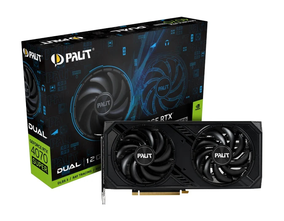 PALIT RTX 4070 SUPER Dual 12GB Geforce RTX4070S GDDR6X 192bit HDMI 3xDP 16x Ekran Kartı