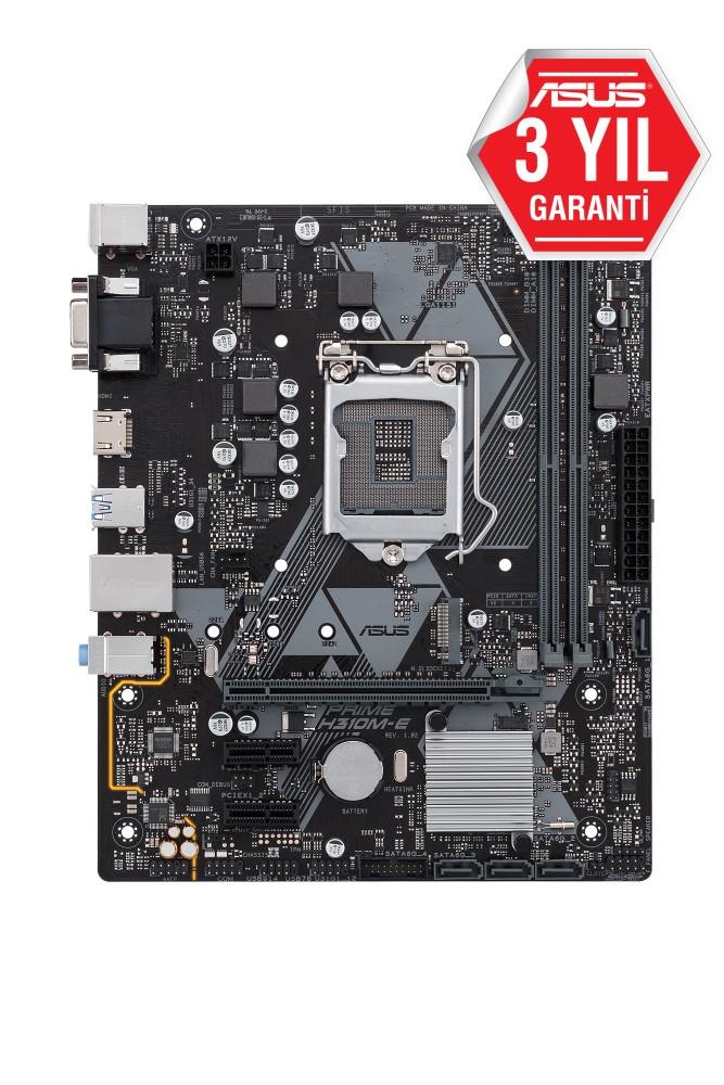 ASUS PRIME H310M-E R2.0 H310 DDR4 Vga GLan mATX HDMI M.2 USB3.1 1151Pv2 Anakart