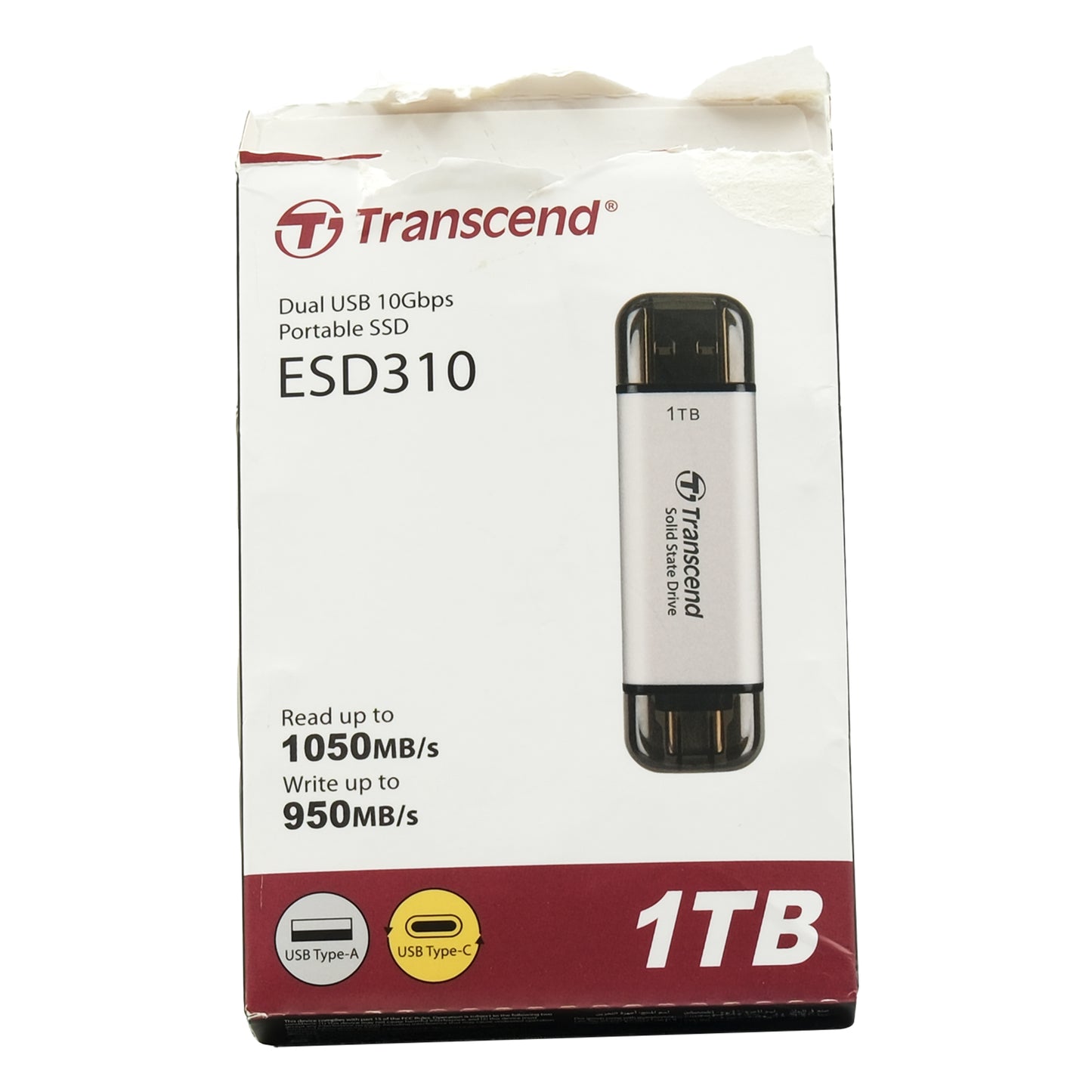 Transcend TS1TESD310S 1TB USB/Type-C 10Gbps Taşınabilir Harici SSD - Gümüş OUTLET