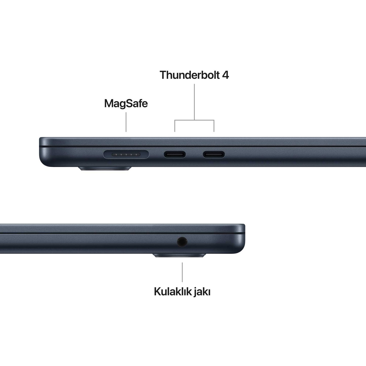 Apple MacBook Air MW1M3TU/A M4 16GB 512SSD 10CPU 10GPU 15.3" 2.5K MacOS Dizüstü Bilgisayar Gece Yarısı