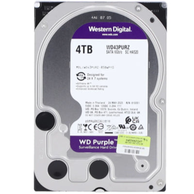 WESTERN DIGITAL WD43PURZ PURPLE 3.5" 4TB 5400rpm 256mb SATA 7/24 Harddisk