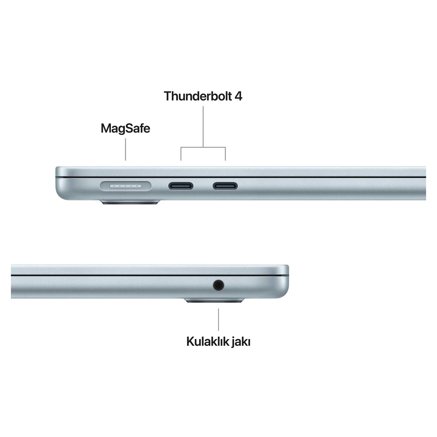 Apple MacBook Air MC6T4TU/A M4 16GB 256SSD 10CPU 10GPU 13.6" 2.5K MacOS Dizüstü Bilgisayar Gök Mavisi