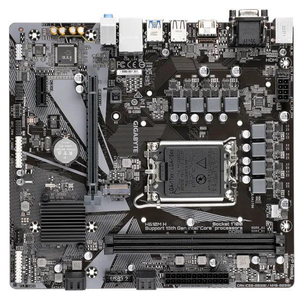 GIGABYTE H610M H H610 DDR5 Vga GLan mATX HDMI M2 1700p Anakart