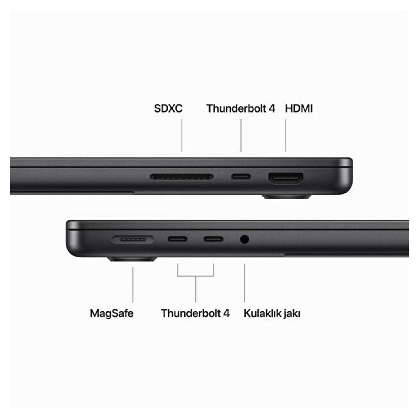 Apple MacBook Pro M3 Max MRX53TU/A 36GB 1TBSSD 14" Liquid Retina Uzay Siyahı Dizüstü Bilgisayar