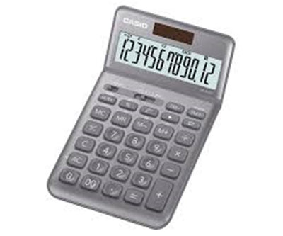 Casio JW-200SC-GY 12 Hane Gri Masa Üstü Hesap Makinesi