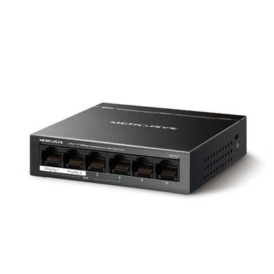 TP-LINK MERCUSYS MS106LP 6 Port Mbit 4 Port Poe+ 40W 2xMbit Uplink Desktop Yönetilemez Switch