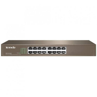 Tenda TEF1016D 16 Port 10-100 Mbps Switch Çelik Kasa Rack Mount