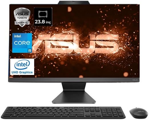 ASUS A3402WBAK-I58512B0D i5-1335U 8GB 512GB SSD O/B Iris Xe 23.8" Siyah DOS All in One PC