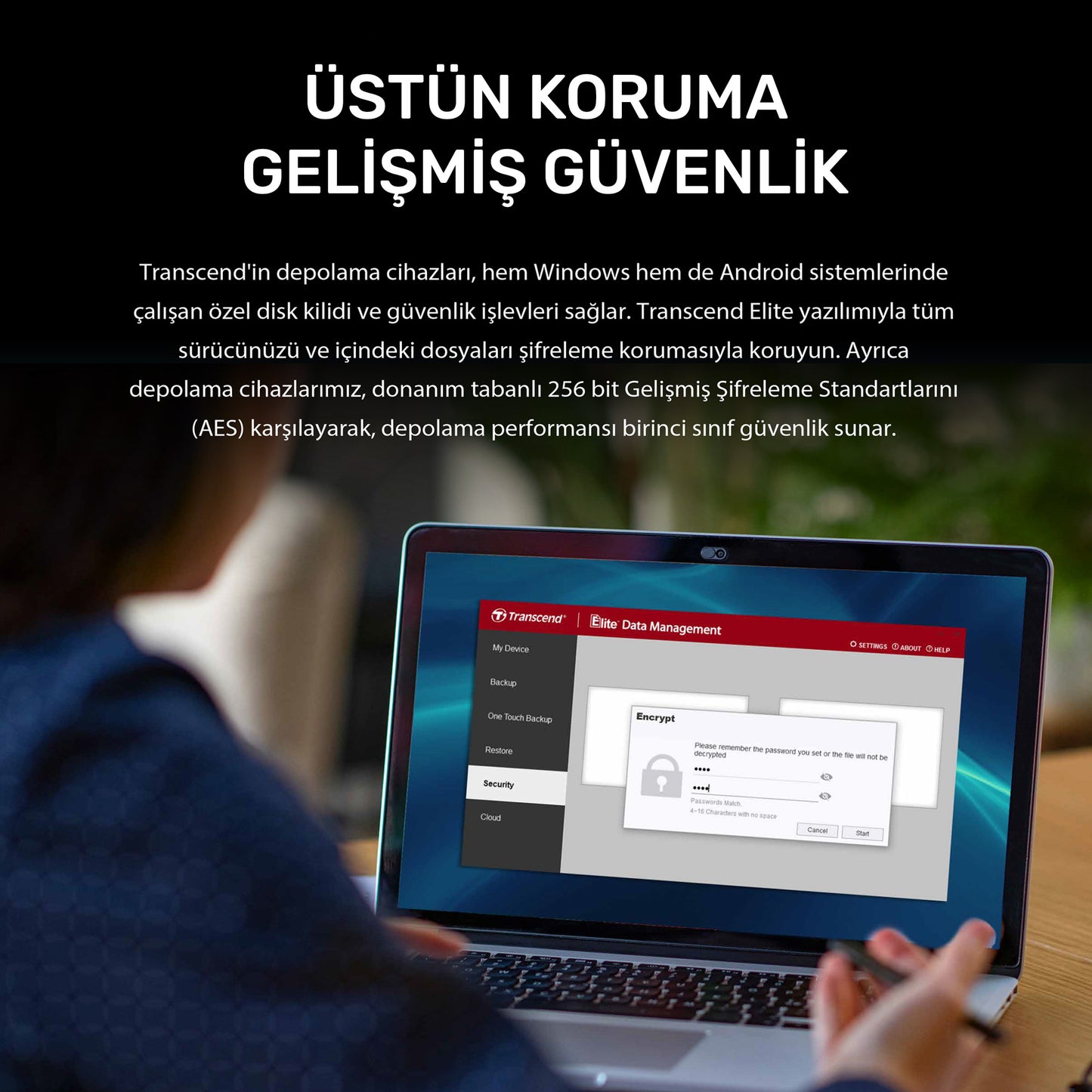 Transcend ESD410C USB/Type-C 20Gbps 2000/2000MB/s Taşınabilir Harici SSD