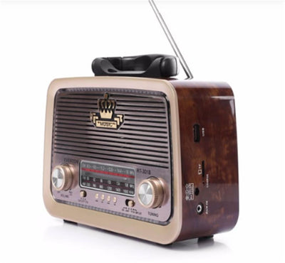 Everton RT-301 Bluetooth-USB-SD-FM Şarjlı Nostaljik Radyo El Fenerli