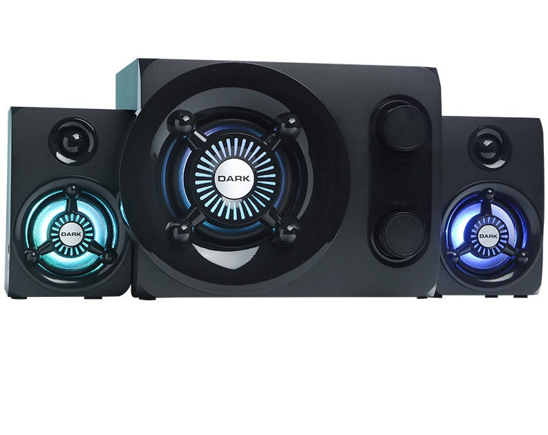 DARK DK-AC-SP212 2+1 25W Siyah 7 Farklı Renk Titreşimli LED Hoparlör