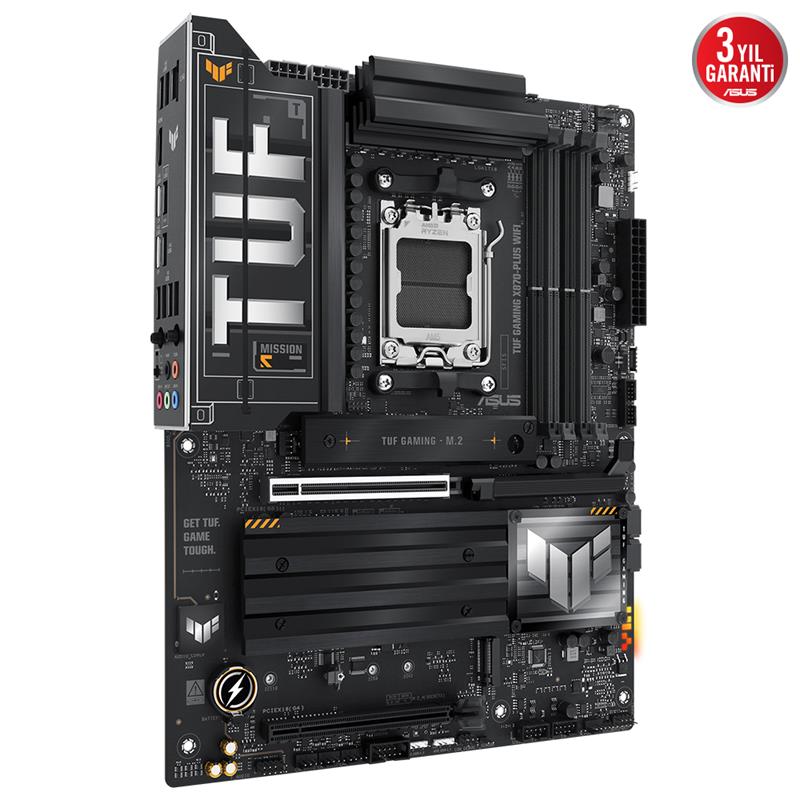 Asus Tuf Gaming X870-plus Wifi Ddr5 8000mhz 1xhdmi 2xusb4 4xm.2 Am5 Atx (amd Am5 9000/ 8000/ 7000 Seri Islemci Uyumlu)