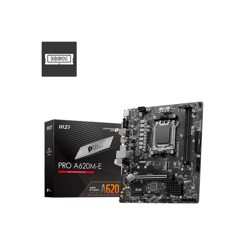 Msi Pro A620m-e Ddr5 6800mhz 1xvga 1xhdmi 1xm.2 Usb 3.2 Matx Am5 ( Amd Am5 7000 Serisi Islemci Uyumlu)