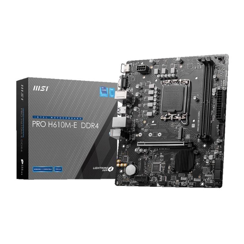 Msi Pro H610m-e Ddr4 3200mhz 1xvga 1xhdmi 1xm.2 Usb 3.2 Matx 1700p (12. / 13. Ve 14. Nesil Islemci Uyumlu)