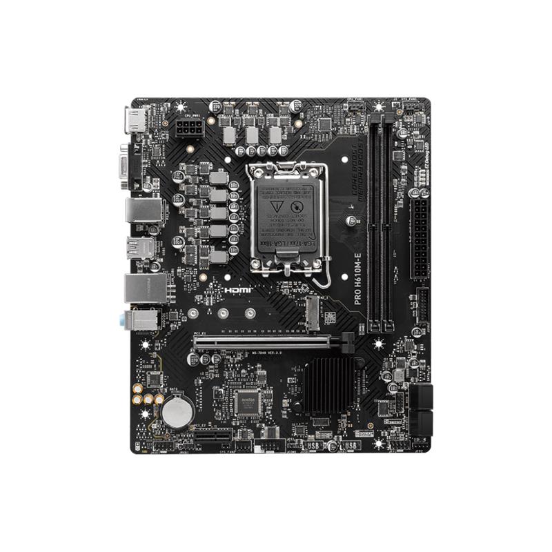 Msi Pro H610m-e Ddr5 5600mhz 1xvga 1xhdmi 1xm.2 Usb 3.2 Matx 1700p (12. / 13. Ve 14. Nesil Islemci Uyumlu)