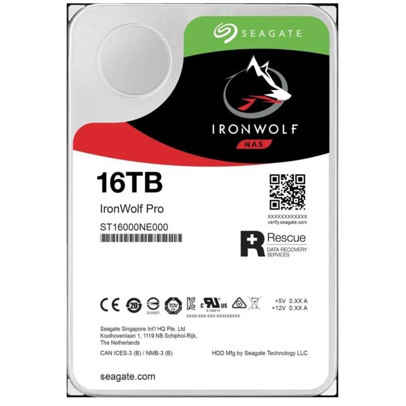 16 Tb Seagate 3.5 Ironwolf Pro Sata3 7200rpm 256mb St16000nt001 (5 Yil Resmi Dist Garantili)