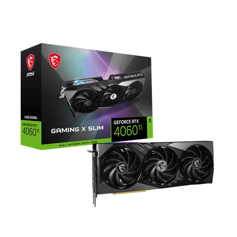 Msi Geforce Rtx4060ti Gaming X Slim 16g 16gb Gddr6 128bit 1xhdmi 3xdp Ekran Karti