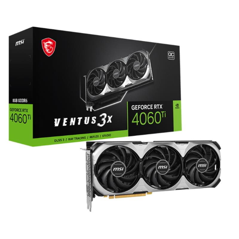 Msi Geforce Rtx4060ti Ventus 3x E 8g Oc 8gb Gddr6 128bit 1xhdmi 3xdp Ekran Karti