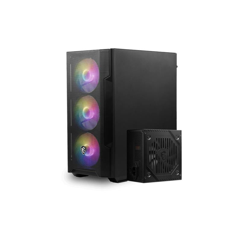 Msi Mag Forge M100a D60 Akrilik Yan Panel 3x120mm 1x120mm Argb Fan 600w 80+ Psu Matx Gaming Kasa